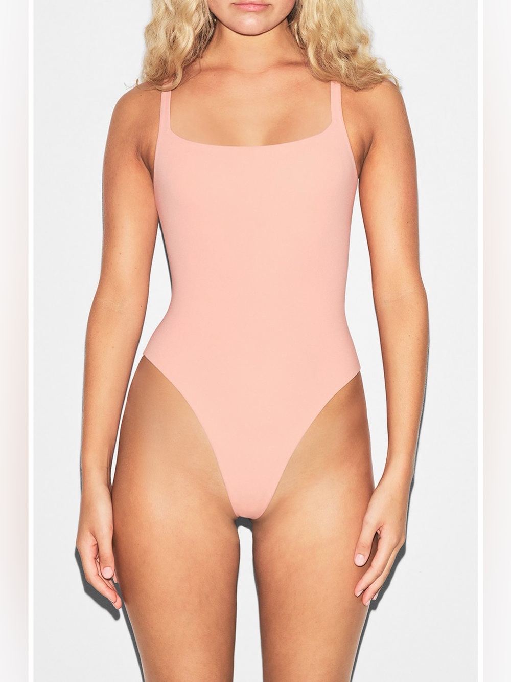 SKIMS Fits Everybody Square Neck Bodysuit Desert Clay Large NWOT Shapewear